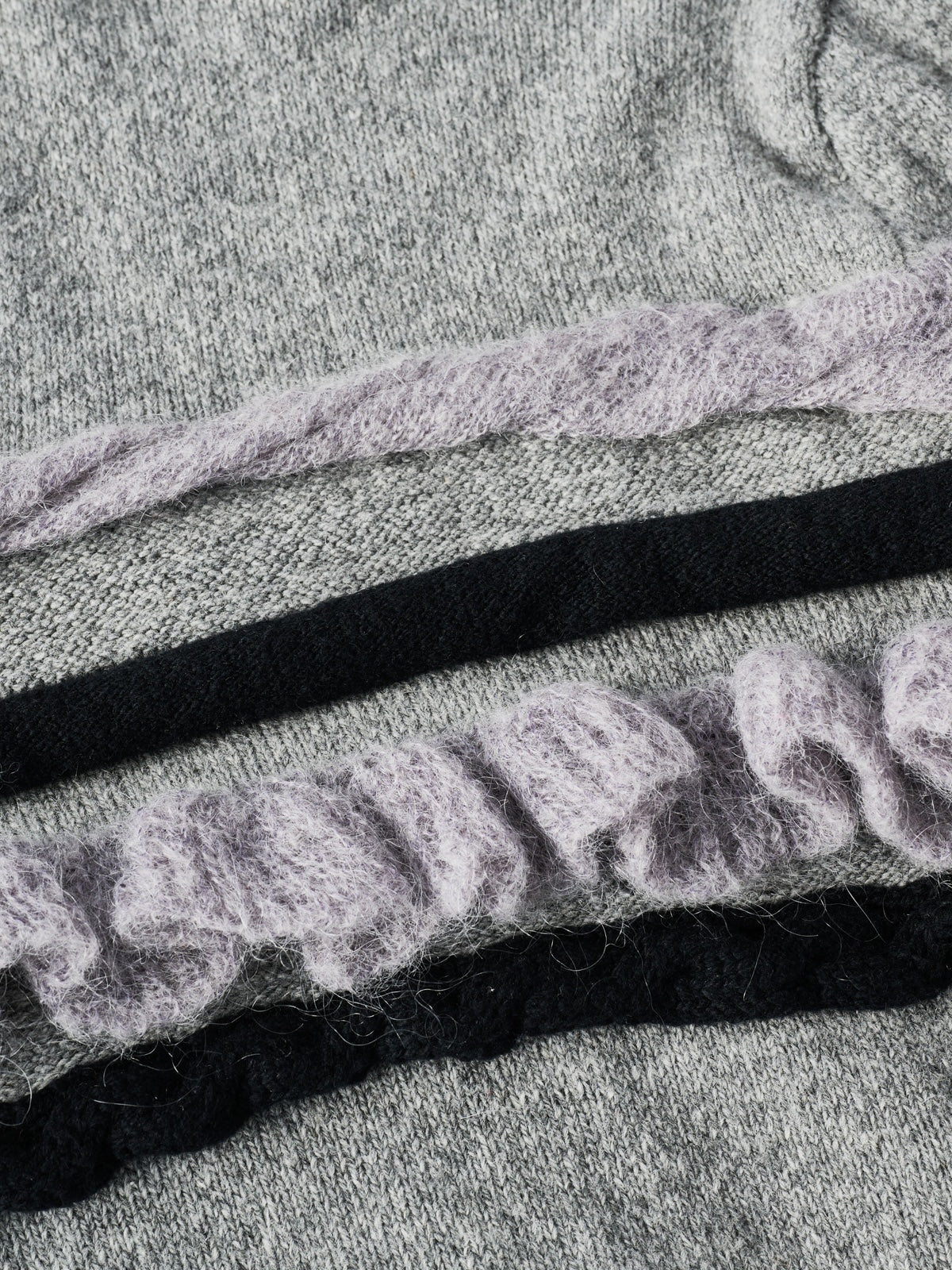 Textured Ruffle Sleeve Polo ラッフルスリーブポロニットトップ