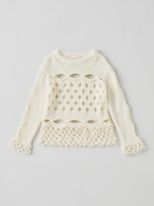Cable&Dot Mohair Sweater  ケーブル＆ドットモヘアセーター