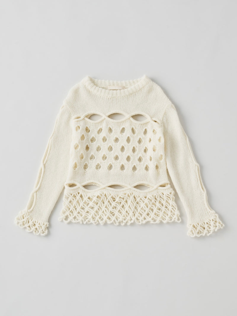 Cable&Dot Mohair Sweater  ケーブル＆ドットモヘアセーター