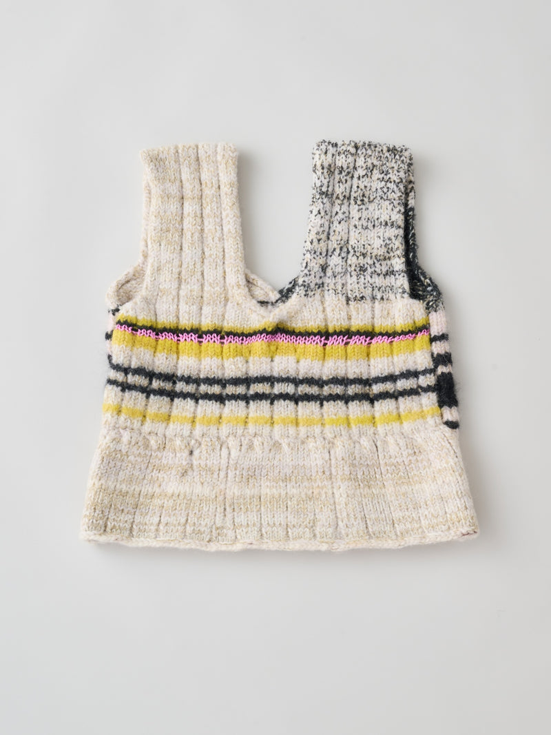 Handmade Knit Vest ハンドメイドニットベスト（ネックウェア付き）