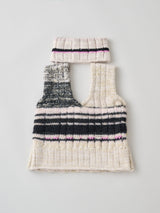 Handmade Knit Vest ハンドメイドニットベスト（ネックウェア付き）
