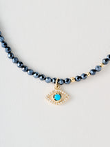 Evil Eye ターコイズ×ダイヤモンド 14K ネックレス
