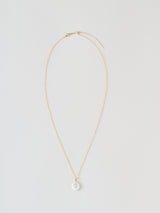 ムーンチェーン ダイヤモンド×マザーオブパール  14Kネックレス　