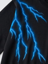 LIGHTING HAND PAINTING KNIT PULLOVER　イナズマモチーフ ハンドペイントニットトップ