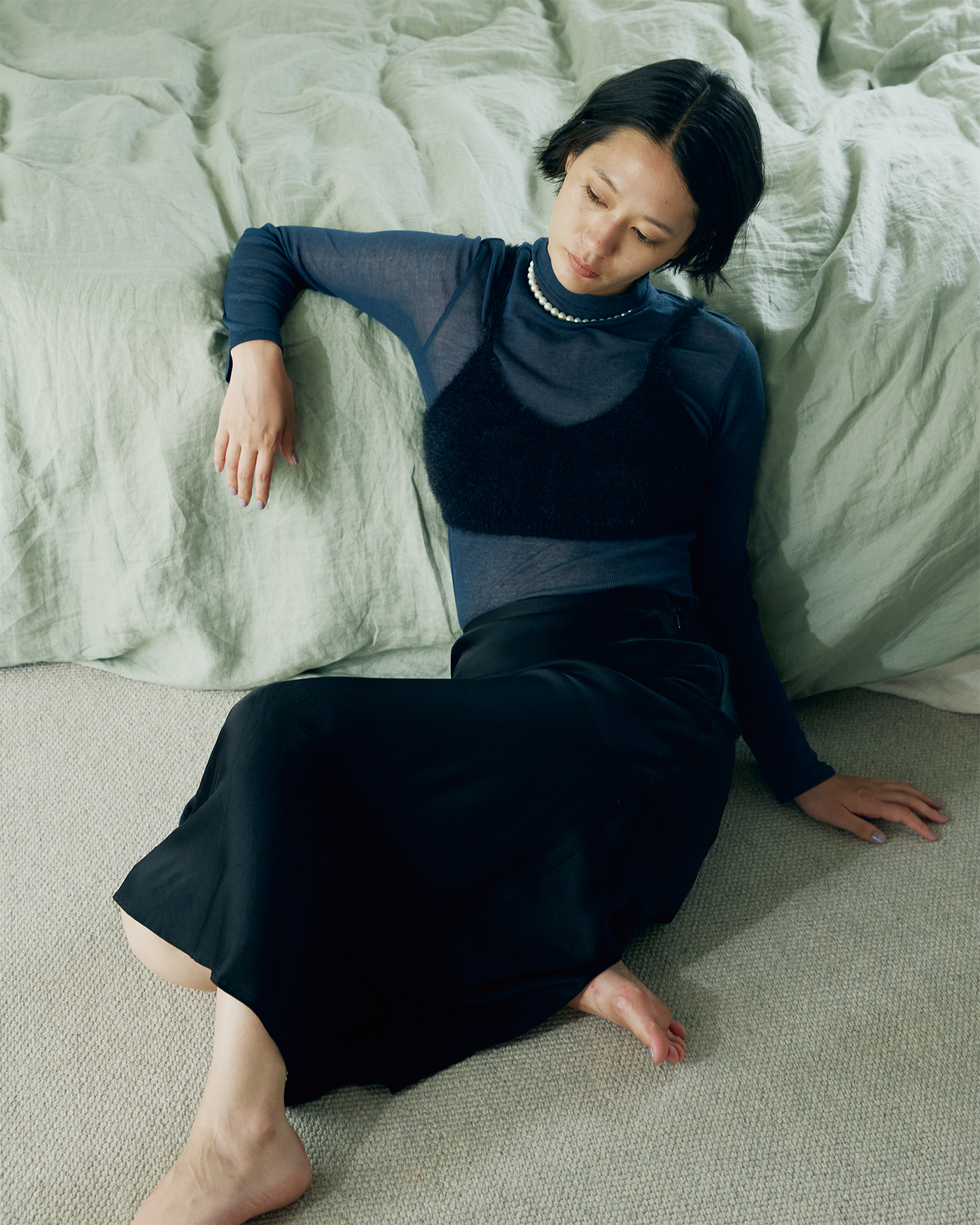ANDMARY Elf button knit tops ※ブラトップ無し ANDMARY】Elf button knit tops