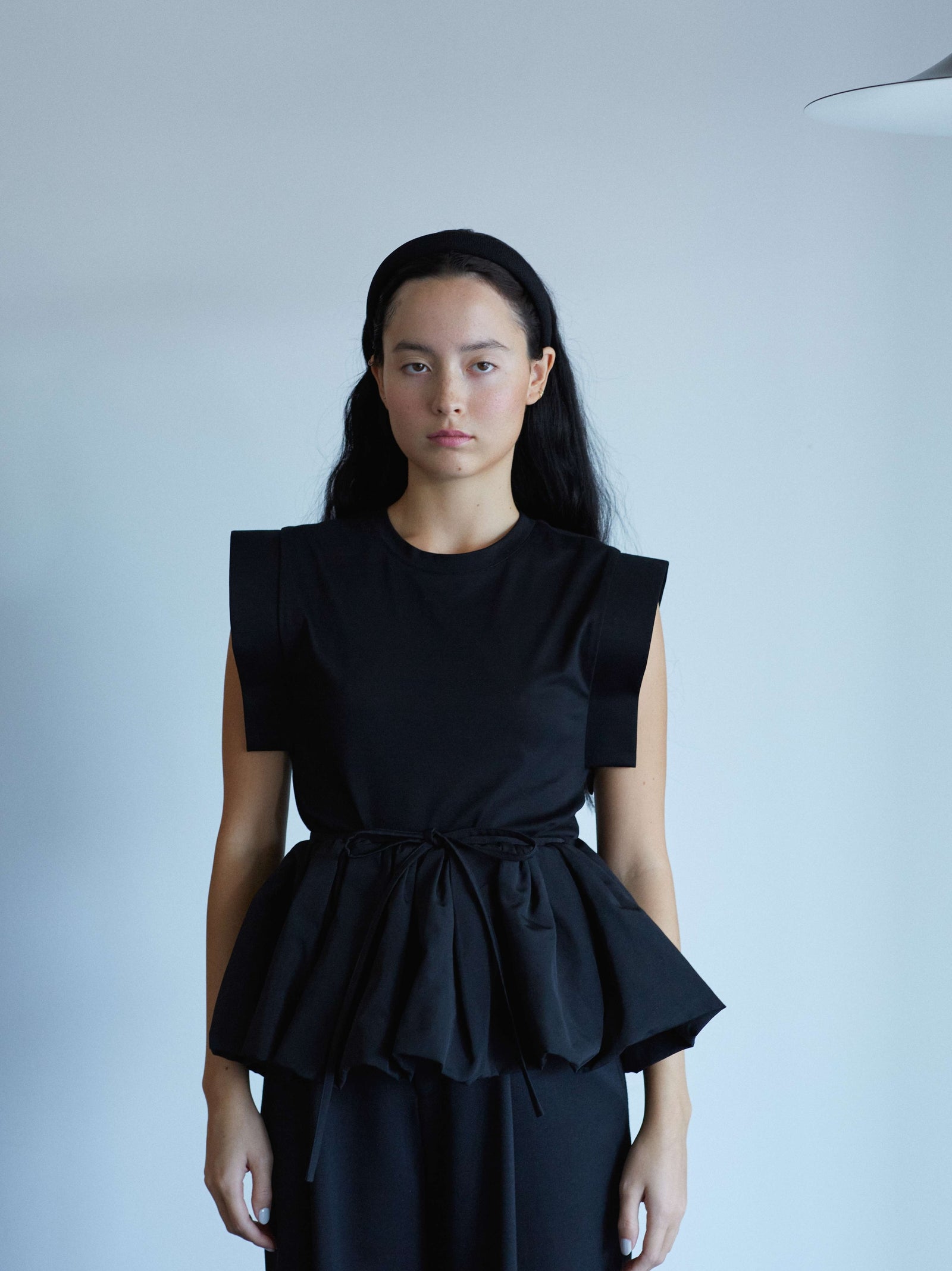美品☆PEPLUM TEE ペプラム Tシャツ カットソー BLACK 36