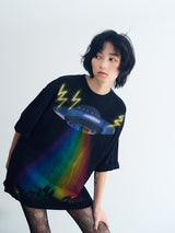 HAND PAINTING T-Shirts　UFOハンドペイントオーバーサイズTシャツ