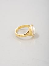 Cabochon Ring  シルバー×ゴールド バイカラー カボションリング  Silver base/ Gold base